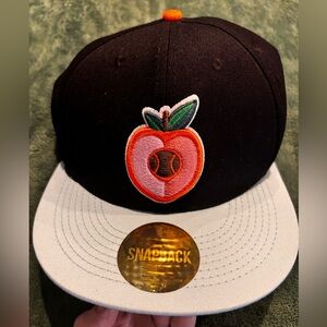 NWT Peach Baseball Snapback Hat